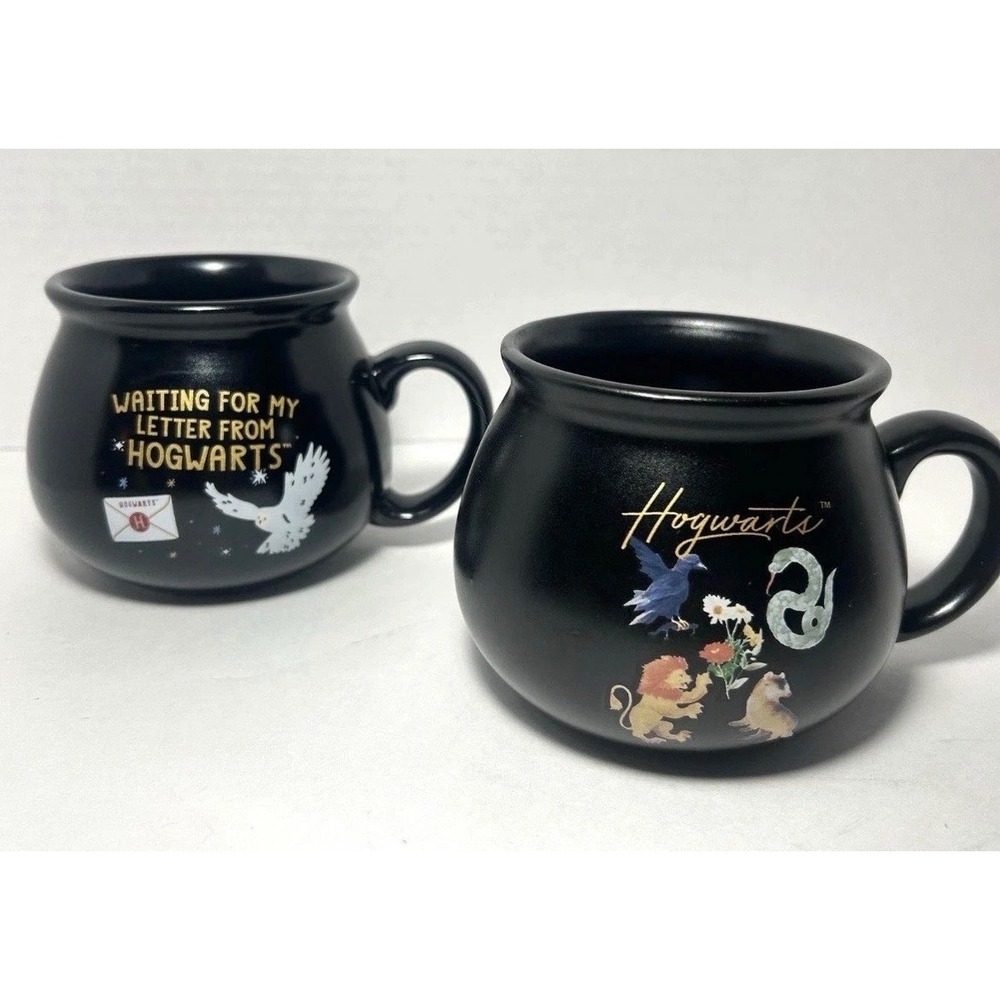 Modern Gourmet Foods Harry Potter Hogwarts Cauldron Mugs Set of 2 Black Mug